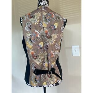 Paisley & Gray mens slim fit vest size medium black brown fall colors